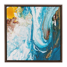 Load image into Gallery viewer, Swirling Waves Framed Canvas

