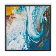 Load image into Gallery viewer, Swirling Waves Framed Canvas
