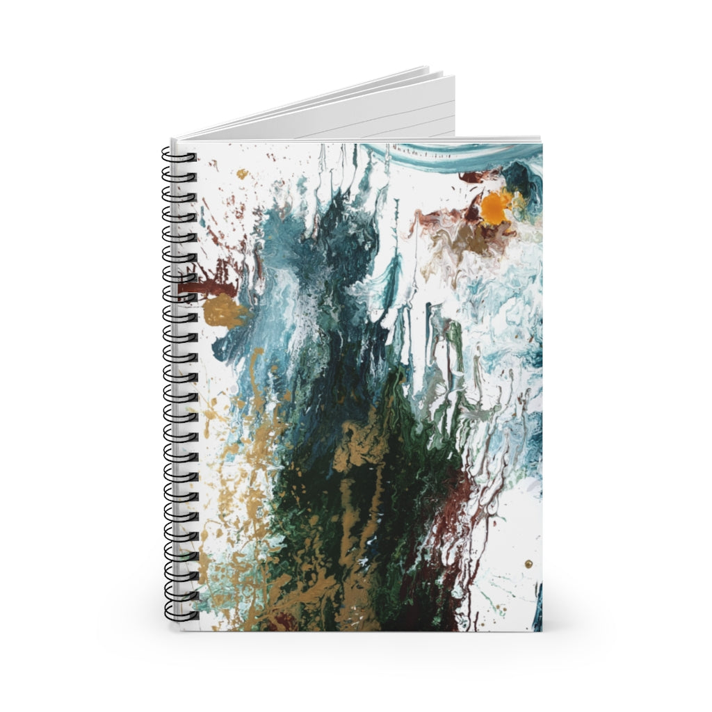 Dark Splatter Spiral Notebook - Lined