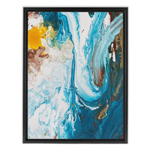 Load image into Gallery viewer, Swirling Waves Framed Canvas
