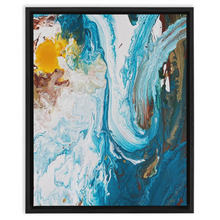 Load image into Gallery viewer, Swirling Waves Framed Canvas
