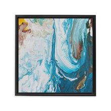 Load image into Gallery viewer, Swirling Waves Framed Canvas
