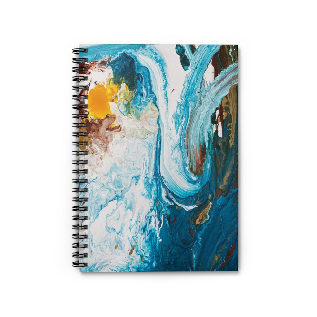 Swirling Waves Notebook - Lined