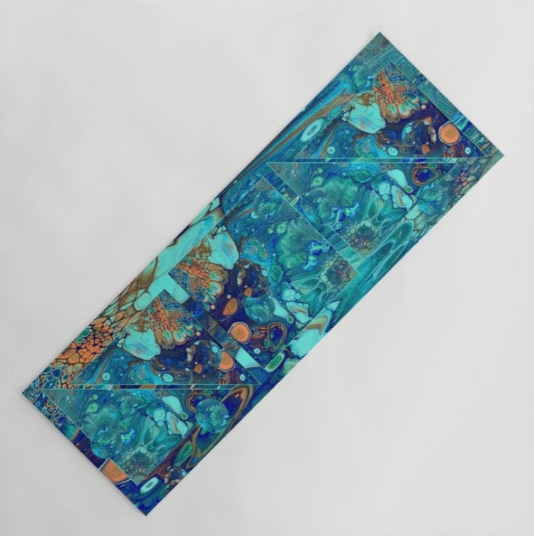 Ocean Fragments Yoga Mat