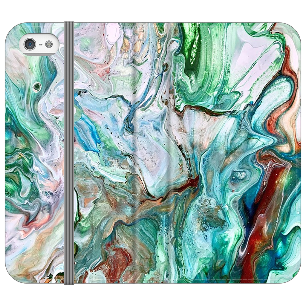 Swirling Satin Wallet Case