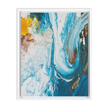 Load image into Gallery viewer, Swirling Waves Framed Canvas
