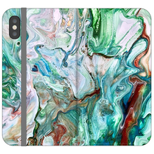 Load image into Gallery viewer, Swirling Satin Wallet Case
