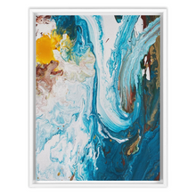 Load image into Gallery viewer, Swirling Waves Framed Canvas
