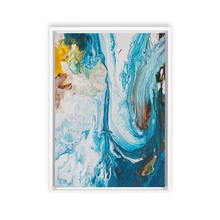 Load image into Gallery viewer, Swirling Waves Framed Canvas
