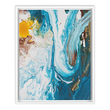 Load image into Gallery viewer, Swirling Waves Framed Canvas
