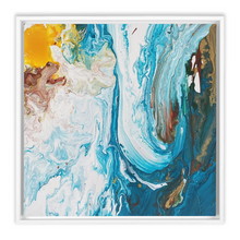 Load image into Gallery viewer, Swirling Waves Framed Canvas
